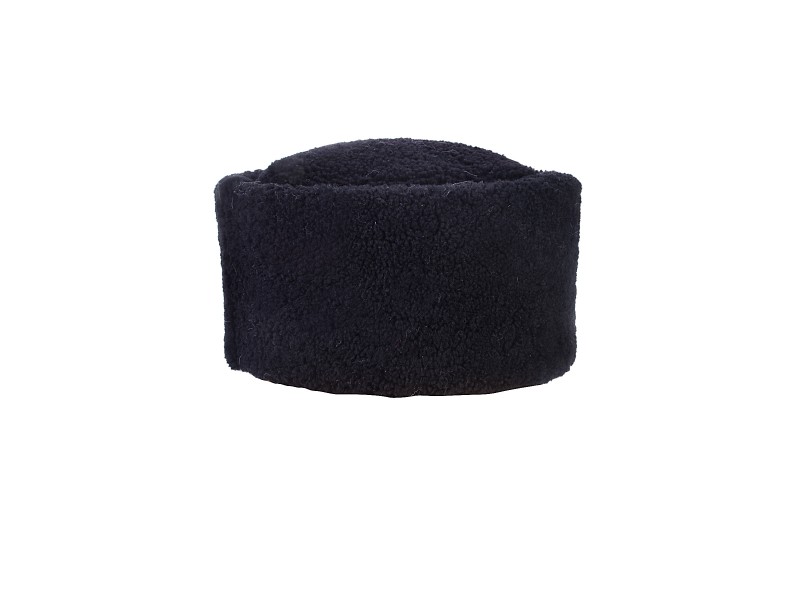 Siyah Kıvırcık Kafkas Kalpağı Deri Şapka